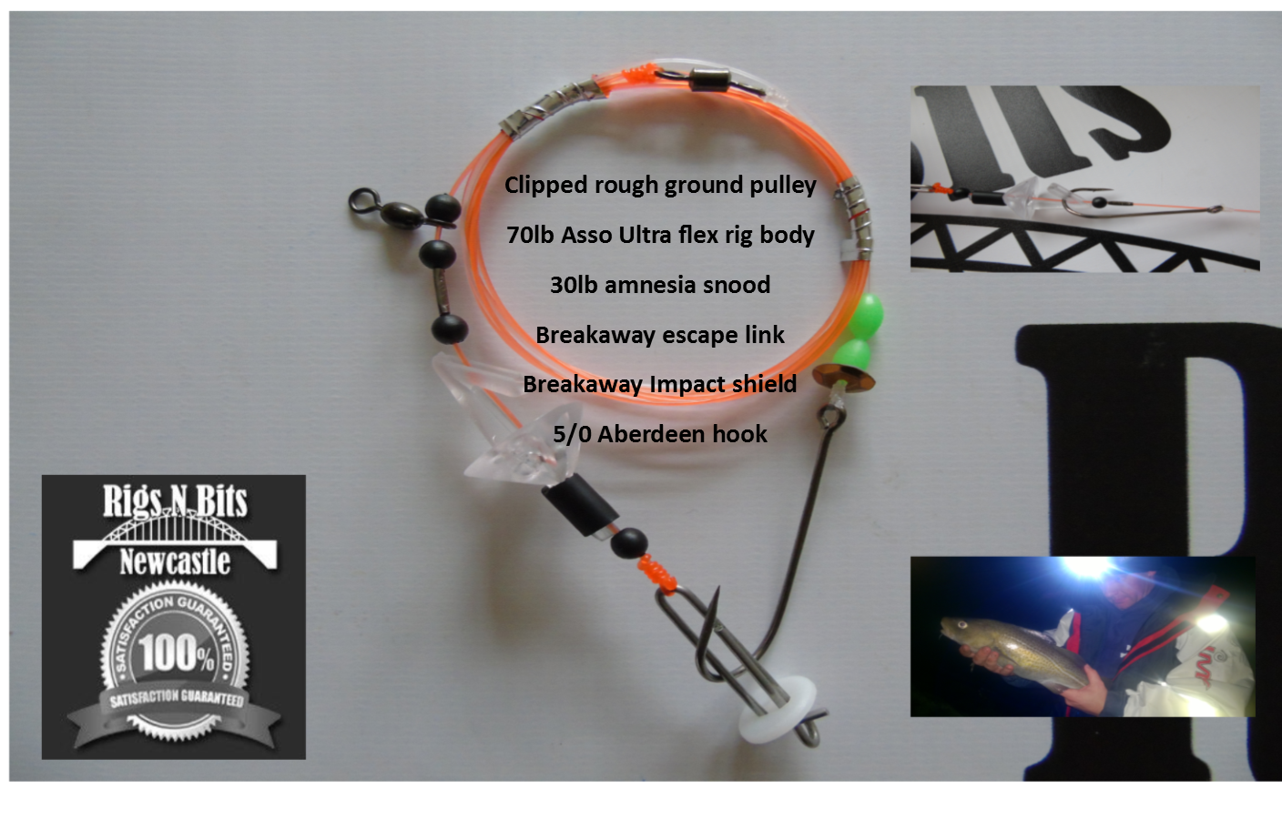 quality big bait winter Shore rigs Details about   Sea fishing Rigs x 25 Pulleys Pennels Cod 